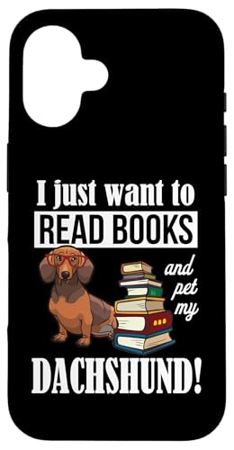 Funny Read Books & Pet My Dachshund Lover Hülle für iPhone 16 Funny Read Books & Pet My Dachshund Lover Hülle für iPhone 16 von Cute Doxie Weiner Dog Gifts Shirts & Hoodies