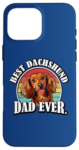 Funny Retro Vintage Best Dad Long Haired Dachshund Lover Hülle für iPhone 16 Pro Max Funny Retro Vintage Best Dad Long Haired Dachshund Lover Hülle für iPhone 16 Pro Max von Cute Doxie Weiner Dog Gifts Shirts & Hoodies