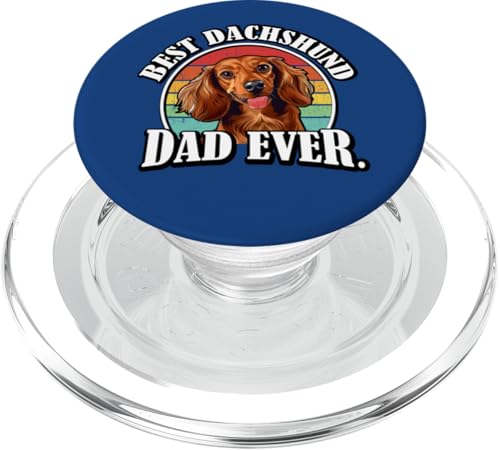 Funny Retro Vintage Best Dad Long Haired Dachshund Lover PopSockets PopGrip für MagSafe Funny Retro Vintage Best Dad Long Haired Dachshund Lover PopSockets PopGrip für MagSafe von Cute Doxie Weiner Dog Gifts Shirts & Hoodies