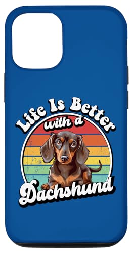 Funny Retro Vintage Life Is Better Brown Dachshund Lover Hülle für iPhone 12/12 Pro Funny Retro Vintage Life Is Better Brown Dachshund Lover Hülle für iPhone 12/12 Pro von Cute Doxie Weiner Dog Gifts Shirts & Hoodies