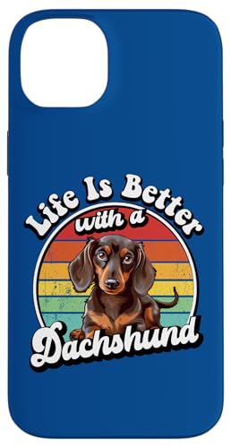 Funny Retro Vintage Life Is Better Brown Dachshund Lover Hülle für iPhone 14 Plus Funny Retro Vintage Life Is Better Brown Dachshund Lover Hülle für iPhone 14 Plus von Cute Doxie Weiner Dog Gifts Shirts & Hoodies