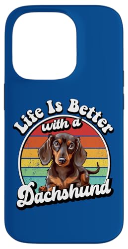 Funny Retro Vintage Life Is Better Brown Dachshund Lover Hülle für iPhone 14 Pro Funny Retro Vintage Life Is Better Brown Dachshund Lover Hülle für iPhone 14 Pro von Cute Doxie Weiner Dog Gifts Shirts & Hoodies