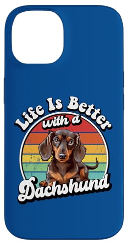Funny Retro Vintage Life Is Better Brown Dachshund Lover Hülle für iPhone 14 Funny Retro Vintage Life Is Better Brown Dachshund Lover Hülle für iPhone 14 von Cute Doxie Weiner Dog Gifts Shirts & Hoodies