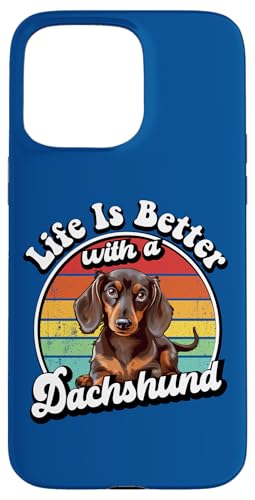 Funny Retro Vintage Life Is Better Brown Dachshund Lover Hülle für iPhone 15 Pro Max Funny Retro Vintage Life Is Better Brown Dachshund Lover Hülle für iPhone 15 Pro Max von Cute Doxie Weiner Dog Gifts Shirts & Hoodies
