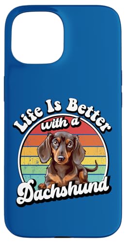Funny Retro Vintage Life Is Better Brown Dachshund Lover Hülle für iPhone 15 Funny Retro Vintage Life Is Better Brown Dachshund Lover Hülle für iPhone 15 von Cute Doxie Weiner Dog Gifts Shirts & Hoodies