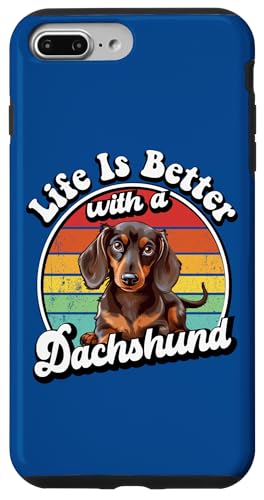 Funny Retro Vintage Life Is Better Brown Dachshund Lover Hülle für iPhone 7 Plus/8 Plus Funny Retro Vintage Life Is Better Brown Dachshund Lover Hülle für iPhone 7 Plus/8 Plus von Cute Doxie Weiner Dog Gifts Shirts & Hoodies