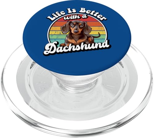 Funny Retro Vintage Life Is Better Brown Dachshund Lover PopSockets PopGrip für MagSafe Funny Retro Vintage Life Is Better Brown Dachshund Lover PopSockets PopGrip für MagSafe von Cute Doxie Weiner Dog Gifts Shirts & Hoodies