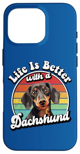 Funny Retro Vintage Life Is Better Dachshund Lover Hülle für iPhone 16 Pro Funny Retro Vintage Life Is Better Dachshund Lover Hülle für iPhone 16 Pro von Cute Doxie Weiner Dog Gifts Shirts & Hoodies