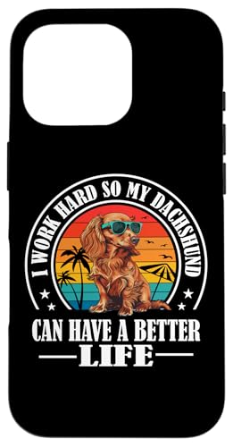 Funny Retro Vintage Work Hard Long Haired Dachshund Lover Hülle für iPhone 16 Pro Funny Retro Vintage Work Hard Long Haired Dachshund Lover Hülle für iPhone 16 Pro von Cute Doxie Weiner Dog Gifts Shirts & Hoodies