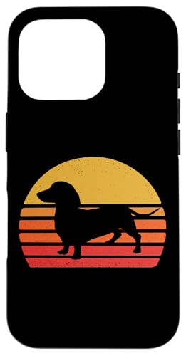 Vintage Retro Sunset Dachshund Lover Hülle für iPhone 16 Pro Vintage Retro Sunset Dachshund Lover Hülle für iPhone 16 Pro von Cute Doxie Weiner Dog Gifts Shirts & Hoodies