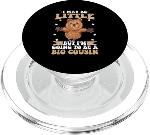 Ich mag klein sein, aber ich werde ein großer Cousin PopSockets PopGrip für MagSafe von Cute Family Reunion And Announcement Designs