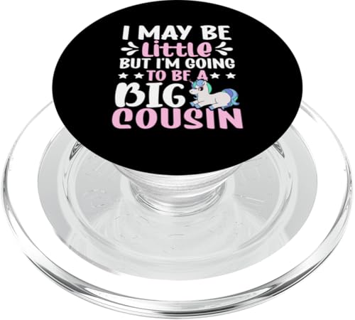 Ich mag klein sein, aber ich werde ein großer Cousin PopSockets PopGrip für MagSafe von Cute Family Reunion And Announcement Designs