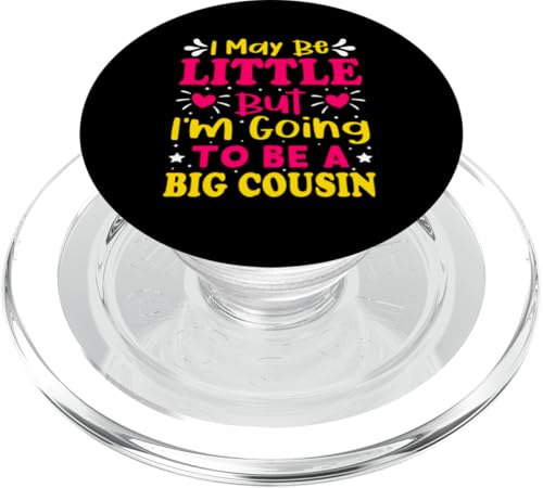 Ich mag klein sein, aber ich werde ein großer Cousin PopSockets PopGrip für MagSafe von Cute Family Reunion And Announcement Designs