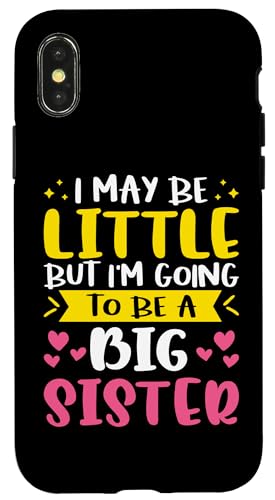 Ich mag klein sein, aber ich werde eine große Schwester sein Hülle für iPhone X/XS Ich mag klein sein, aber ich werde eine große Schwester sein Hülle für iPhone X/XS von Cute Family Reunion And Announcement Designs