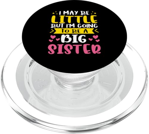 Ich mag klein sein, aber ich werde eine große Schwester sein PopSockets PopGrip für MagSafe von Cute Family Reunion And Announcement Designs