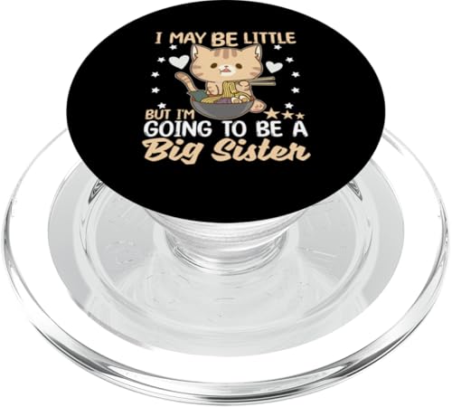 Ich mag klein sein, aber ich werde eine große Schwester sein PopSockets PopGrip für MagSafe von Cute Family Reunion And Announcement Designs