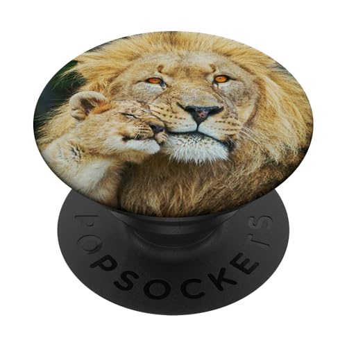 Niedlicher Vater Löwe und Baby Löwe Pop Mount Socket PopSockets Klebender PopGrip Niedlicher Vater Löwe und Baby Löwe Pop Mount Socket PopSockets Klebender PopGrip von Cute Father Lion And Baby Lion Phone Grip Holder