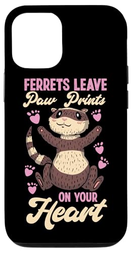 Frettchen hinterlassen Pfotenabdrücke auf Ihrem Herzen Hülle für iPhone 12/12 Pro Frettchen hinterlassen Pfotenabdrücke auf Ihrem Herzen Hülle für iPhone 12/12 Pro von Cute Ferret Animal Designs For Kids