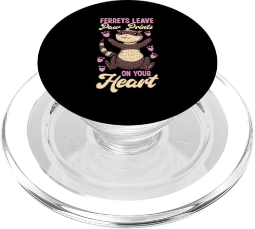 Frettchen hinterlassen Pfotenabdrücke auf Ihrem Herzen PopSockets PopGrip für MagSafe Frettchen hinterlassen Pfotenabdrücke auf Ihrem Herzen PopSockets PopGrip für MagSafe von Cute Ferret Animal Designs For Kids