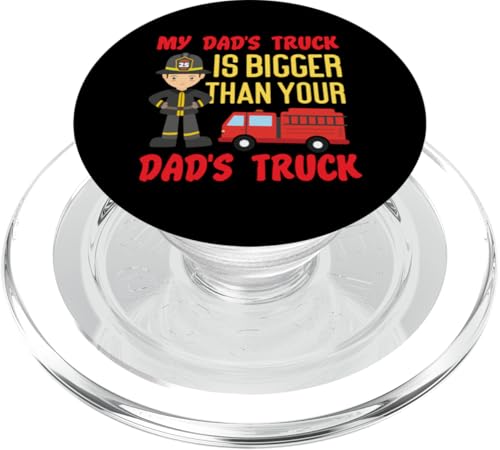 Der Truck meines Vaters ist größer als der Feuerwehrwagen deines Vaters PopSockets PopGrip für MagSafe Der Truck meines Vaters ist größer als der Feuerwehrwagen deines Vaters PopSockets PopGrip für MagSafe von Cute Fire Fighter Designs For Girls And Boys
