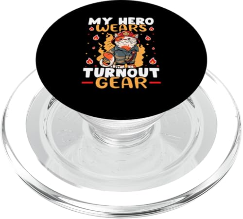 Feuerwehr: Mein Held trägt Turnout-Ausrüstung PopSockets PopGrip für MagSafe Feuerwehr: Mein Held trägt Turnout-Ausrüstung PopSockets PopGrip für MagSafe von Cute Fire Fighter Designs For Girls And Boys