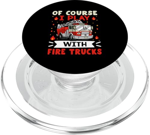 Feuerwehr: Natürlich spiele ich mit Feuerwehrautos PopSockets PopGrip für MagSafe Feuerwehr: Natürlich spiele ich mit Feuerwehrautos PopSockets PopGrip für MagSafe von Cute Fire Fighter Designs For Girls And Boys