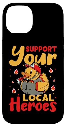 Feuerwehr: Unterstützen Sie Ihre lokalen Helden für Kinder Hülle für iPhone 14 von Cute Fire Fighter Designs For Girls And Boys