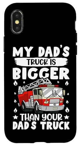 Feuerwehrmann: Der Truck meines Vaters ist größer als der Truck deines Vaters Hülle für iPhone X/XS Feuerwehrmann: Der Truck meines Vaters ist größer als der Truck deines Vaters Hülle für iPhone X/XS von Cute Fire Fighter Designs For Girls And Boys
