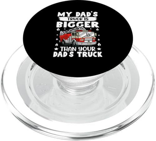 Feuerwehrmann: Der Truck meines Vaters ist größer als der Truck deines Vaters PopSockets PopGrip für MagSafe von Cute Fire Fighter Designs For Girls And Boys