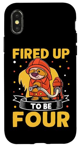 Feuerwehrmann: "Fired Up To Be Four Birthday" Hülle für iPhone X/XS Feuerwehrmann: "Fired Up To Be Four Birthday" Hülle für iPhone X/XS von Cute Fire Fighter Designs For Girls And Boys