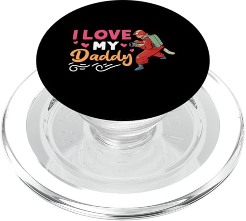 Feuerwehrmann: Ich liebe meinen Papa für Kinder PopSockets PopGrip für MagSafe von Cute Fire Fighter Designs For Girls And Boys