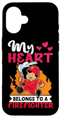 Feuerwehrmann: Mein Herz gehört einem Feuerwehrmann Hülle für iPhone 16 Feuerwehrmann: Mein Herz gehört einem Feuerwehrmann Hülle für iPhone 16 von Cute Fire Fighter Designs For Girls And Boys