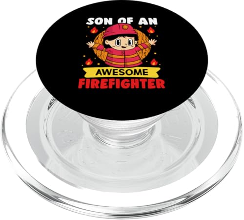 Feuerwehrmann: Sohn eines großartigen Feuerwehrmanns PopSockets PopGrip für MagSafe von Cute Fire Fighter Designs For Girls And Boys