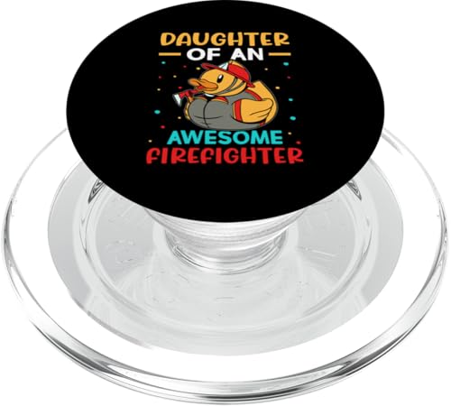 Feuerwehrmann: Tochter eines großartigen Feuerwehrmanns PopSockets PopGrip für MagSafe von Cute Fire Fighter Designs For Girls And Boys