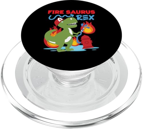 Fire Saurus Rex Feuerwehrmann Dinosaurier PopSockets PopGrip für MagSafe Fire Saurus Rex Feuerwehrmann Dinosaurier PopSockets PopGrip für MagSafe von Cute Fire Fighter Designs For Girls And Boys