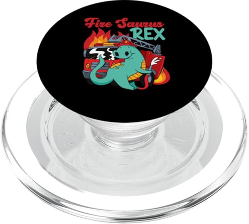 Fire Saurus Rex Feuerwehrmann Dinosaurier PopSockets PopGrip für MagSafe Fire Saurus Rex Feuerwehrmann Dinosaurier PopSockets PopGrip für MagSafe von Cute Fire Fighter Designs For Girls And Boys