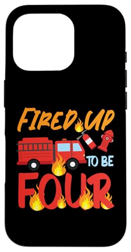 Fire Truck Geburtstagsdesign "Fired Up To Be Four" Hülle für iPhone 16 Pro Fire Truck Geburtstagsdesign "Fired Up To Be Four" Hülle für iPhone 16 Pro von Cute Fire Fighter Designs For Girls And Boys