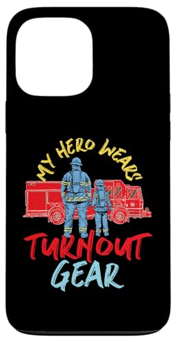 Mein Held trägt Turnout Gear Fire Truck Hülle für iPhone 13 Pro Max Mein Held trägt Turnout Gear Fire Truck Hülle für iPhone 13 Pro Max von Cute Fire Fighter Designs For Girls And Boys