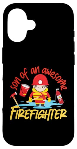 Sohn eines großartigen Feuerwehrmannes für Jungen Hülle für iPhone 16 Sohn eines großartigen Feuerwehrmannes für Jungen Hülle für iPhone 16 von Cute Fire Fighter Designs For Girls And Boys