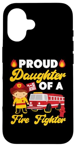 Stolze Tochter eines Feuerwehrmanns Hülle für iPhone 16 Stolze Tochter eines Feuerwehrmanns Hülle für iPhone 16 von Cute Fire Fighter Designs For Girls And Boys