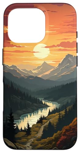 Ästhetischer Sonnenuntergang Berglandschaft Natur Kiefer Wald Hülle für iPhone 16 Pro Ästhetischer Sonnenuntergang Berglandschaft Natur Kiefer Wald Hülle für iPhone 16 Pro von Cute Flowers