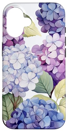 Aquarell Blumenmuster Niedliche Lavendel Hortensie Blume Hülle für iPhone 16 Aquarell Blumenmuster Niedliche Lavendel Hortensie Blume Hülle für iPhone 16 von Cute Flowers
