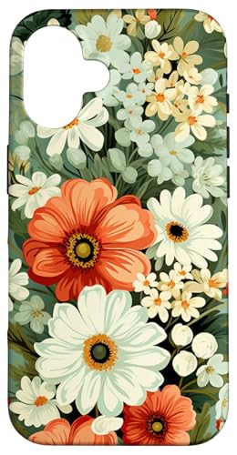 Blumenstrauß Blumenmuster Salbeigrün mit Wildblumen Hülle für iPhone 16 Blumenstrauß Blumenmuster Salbeigrün mit Wildblumen Hülle für iPhone 16 von Cute Flowers