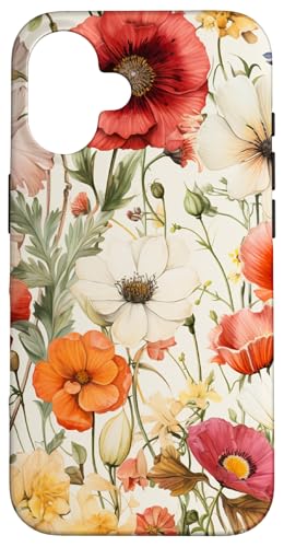 Boho Wildblume Blumen Botanisch Floral Vintage Hülle für iPhone 16 Boho Wildblume Blumen Botanisch Floral Vintage Hülle für iPhone 16 von Cute Flowers