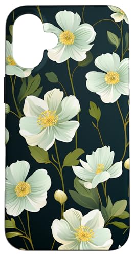 Botanisches grünes Blumenmuster, Boho-Blumen Hülle für iPhone 16 Plus von Cute Flowers