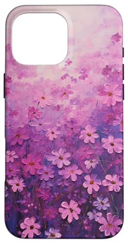 Fröhliches rosafarbenes Blumen-Malfeld in lila Farben Hülle für iPhone 16 Pro Max Fröhliches rosafarbenes Blumen-Malfeld in lila Farben Hülle für iPhone 16 Pro Max von Cute Flowers