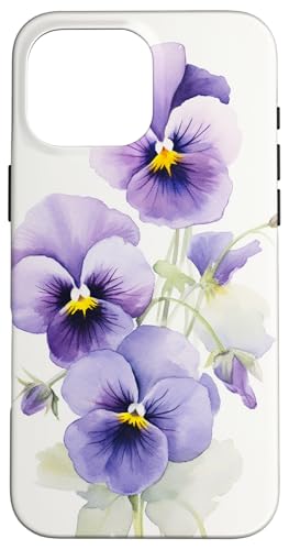 Lila Aquarell Stiefmütterchen - Lila Blume Hülle für iPhone 16 Pro Max Lila Aquarell Stiefmütterchen - Lila Blume Hülle für iPhone 16 Pro Max von Cute Flowers