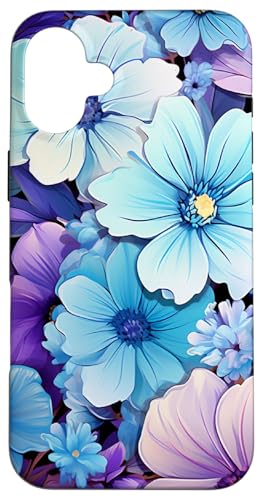 Lila Blumen Design Blaugrün Blau Floral Niedlich Garten Bunt Hülle für iPhone 16 Plus Lila Blumen Design Blaugrün Blau Floral Niedlich Garten Bunt Hülle für iPhone 16 Plus von Cute Flowers