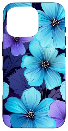 Lila Blumen Design Blaugrün Blau Floral Niedlich Garten Bunt Hülle für iPhone 16 Pro Lila Blumen Design Blaugrün Blau Floral Niedlich Garten Bunt Hülle für iPhone 16 Pro von Cute Flowers