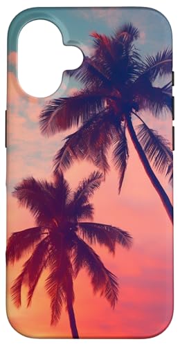 Palme Sonnenuntergang Tropisch Boho Strand Ästhetik Urlaub Hülle für iPhone 16 Palme Sonnenuntergang Tropisch Boho Strand Ästhetik Urlaub Hülle für iPhone 16 von Cute Flowers